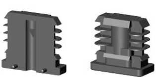 Bushes for rectangular tube