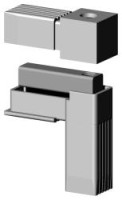 Steckverbinder für Quadratrohr Typ 2D2 2D2V30KS/M10 RAL7035