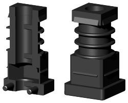 Polyamidstopfen für Quadratrohr VL20X20X2M8S/0