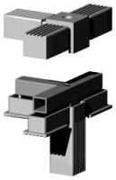 Steckverbinder für Quadratrohr Typ 3D4 3D4V30KS/M10 RAL7035
